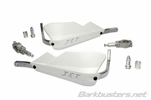 Barkbusters Jet Guardamanos Fijación en dos puntos Recto Ø22mm Blanco