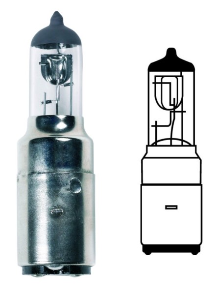 Bombilla anular, lámpara incandescente, halógena, 12 V, 35/35 W, BA20d