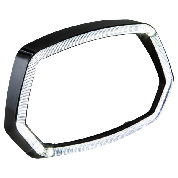 Anillo de luz LED negro brillante para Vespa Sprint 125/150cc 4T ('13-'18)