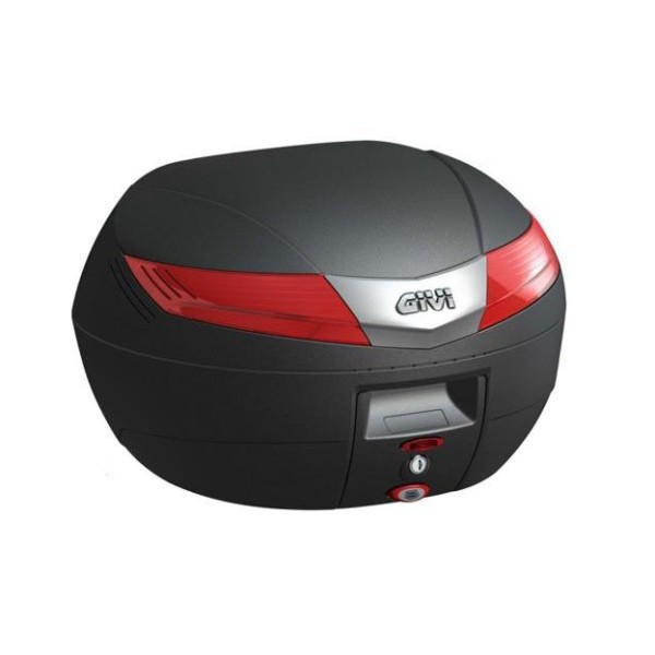 V40 MONOKEY Topcase 40 litros negro mate con reflectores rojos Original Givi