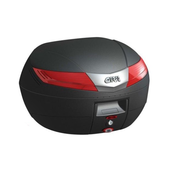 V40 MONOKEY Topcase 40 litros negro mate con reflectores rojos Givi