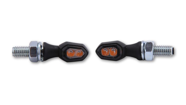 HIGHSIDER Smart Crumb Indicador LED carcasa negro / lente gris humo (par), delantero y trasero
