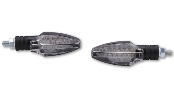 HIGHSIDER Smart Como Carcasa del intermitente LED negra / lente transparente (par), delantera y trasera
