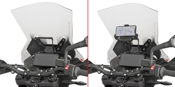 Soporte para montar en el parabrisas para el navegador satelital/smartphone para la KTM 790 Adventure Givi