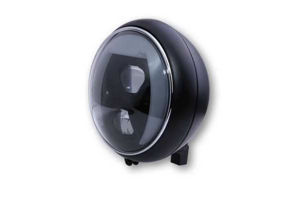 HIGHSIDER pro 7 pulgadas Faro delantero Yuma 2 Tipo 8 LED Negro Con TFL, alumbrado en curva, homologado E (1ud.)