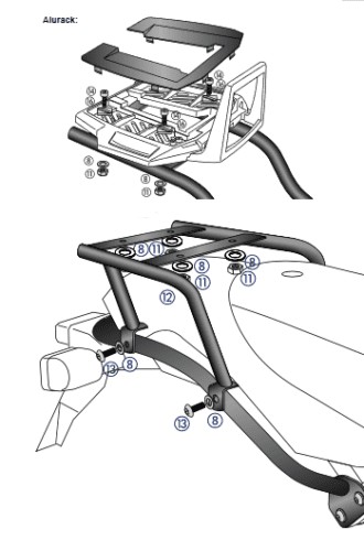 Portamaletas de aluminio para BMW HP2 /Enduro/Megamoto (05-08) Hepco & Becker