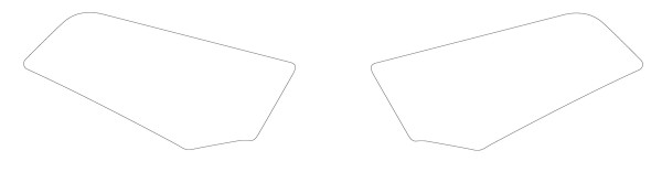 Kit de adhesivos de protección del depósito de combustible KTM para Duke 125 / 390 (Bj.17-)