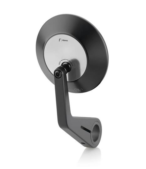 Espejo de extremo de manillar RIZOMA ECCENTRICO izquierdo o derecho para Vespa, anodizado negro/plata