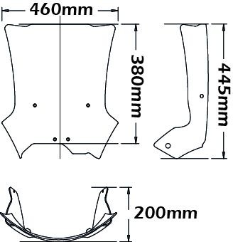 Parabrisas bajo tipo ADV para BMW F 800 GS (12-18), transparente