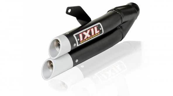 IXIL HYPERLOW BLACK XL silenciador trasero de acero inoxidable para Kawasaki ZX 300 R Ninja (Bj.13-)