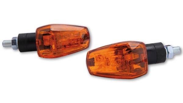 HIGHSIDER Smart IMOLA 1 Bombillas Mini Indicador Carcasa Negro / Lente Naranja (Pareja), Delanteras y Traseras