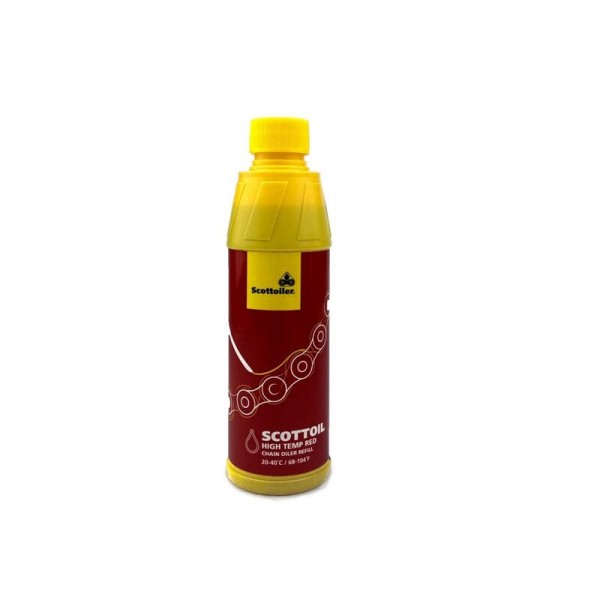 Scottoiler Lubricante Rojo Alta Temperatura para sistemas de lubricación de cadenas - Botella de 250 ml