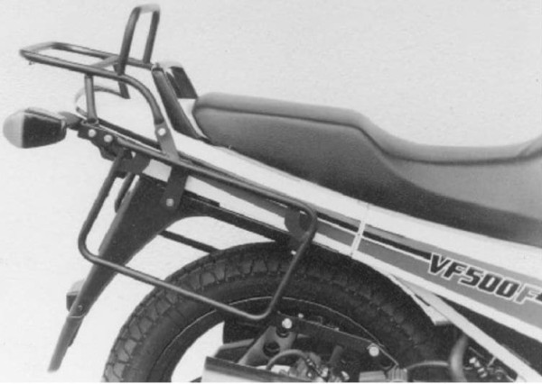 Portaequipajes superior tubular y portaequipajes lateral negro para Honda VF 500 F/F2 (84-87)