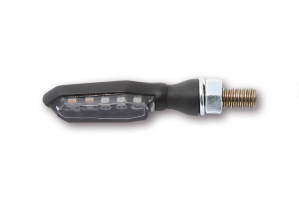 HIGHSIDER pro Sonic-X1 Piloto trasero LED, luz de freno, intermitente negro/tintado 3en1, homologado E (par)