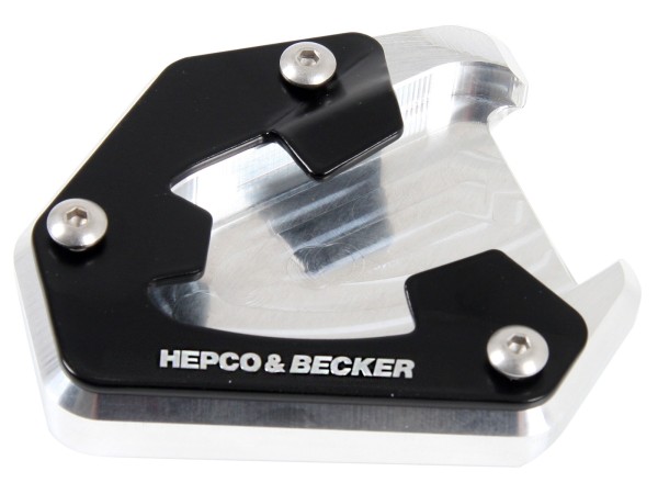 Placa caballete lateral negro plata para Honda CRF 1000 Africa Twin (18-19) Hepco & Becker