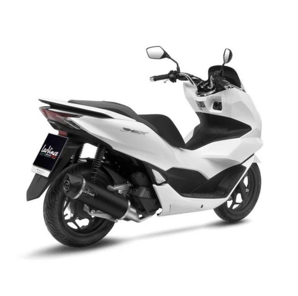 Sistema de escape completo LeoVince SBK Nero para Honda PCX 125, acero inoxidable negro, E-certificate