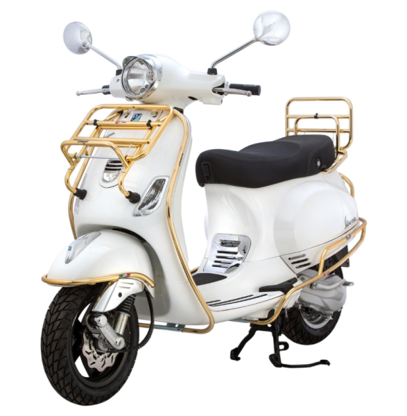 Cubrebarras lateral para Vespa LX/LXV 50-150cc, dorado