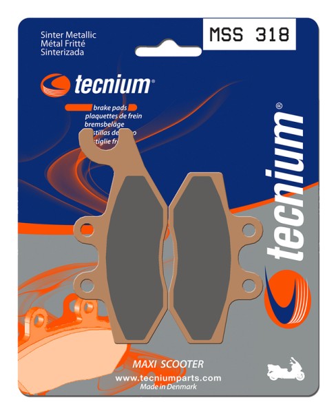 Pastillas de freno de metal sinterizado Tecnium Maxi Scooter - MSS318