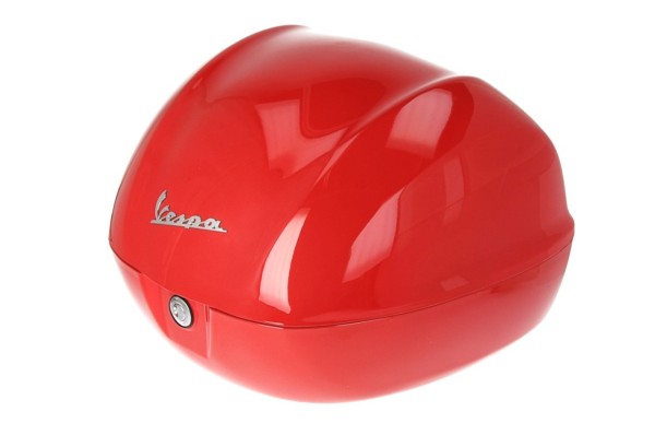 Baúl trasero para Vespa de 32 l, rojo brillante, 894, sin respaldo