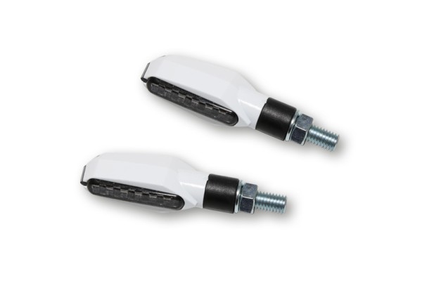 HIGHSIDER Smart Multiface Indicador LED carcasa blanco / lente gris humo (par), delantero y trasero