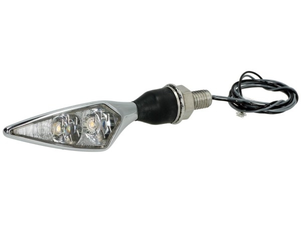 Indicador Kellermann, Rhombus Extreme, acero, LED, VR/HL, 12 V, cromo brillante, M8x20, homologado E