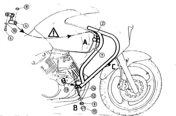 Guardamotor negro para Honda XL 125 V Varadero (01-06) Hepco & Becker