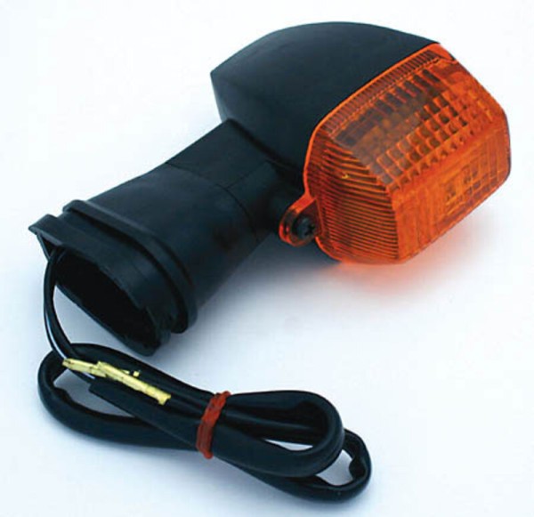 HIGHSIDER Bombilla inteligente estilo Kawasaki carcasa del intermitente negro / lente naranja (pieza), delantera y trasera