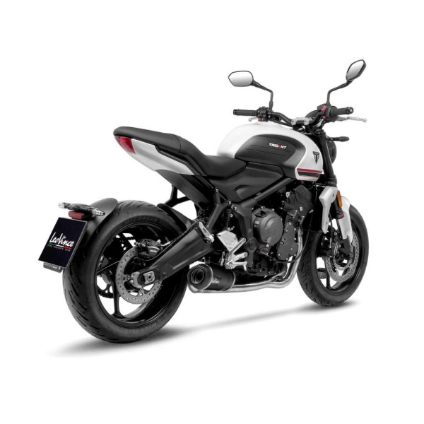 LeoVince sistema completo LV One Evo para Triumph Trident 660, acero inoxidable negro, E-certificado