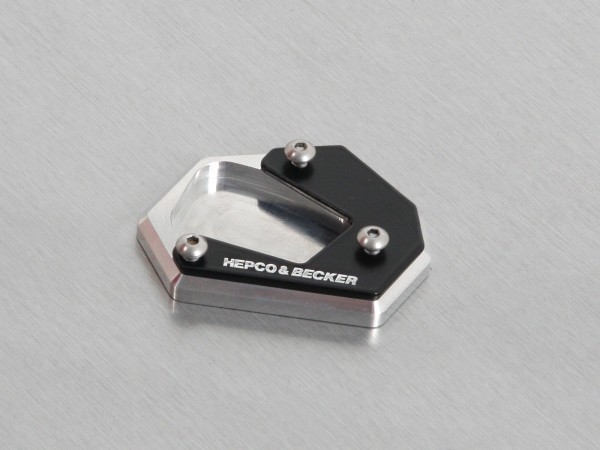 Placa caballete lateral negro plata para Honda CB 500 F (19-23) Hepco & Becker