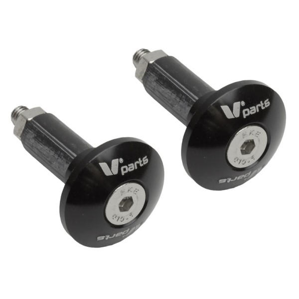 V PARTS protector extremo manillar Ø12-18mm negro