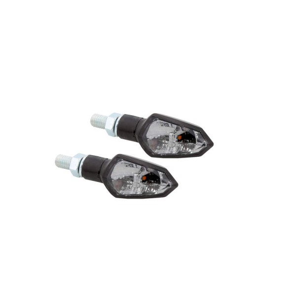 HIGHSIDER Smart Shield-TS Carcasa del intermitente LED negro / lente gris humo (par), delantera y trasera