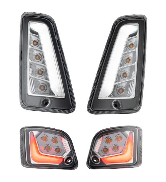 Kit de intermitentes delantero y trasero para Vespa GTS/GTS Super/GTV 125-300cc, transparente