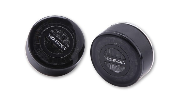 HIGHSIDER pro Rocket Module Piloto trasero LED, luz de freno, intermitente negro/tintado 3en1, homologado E (par)
