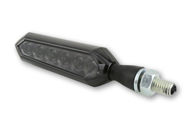 HIGHSIDER Smart Sora Indicador LED de secuencia carcasa negro / lente gris humo (par), delantero y trasero