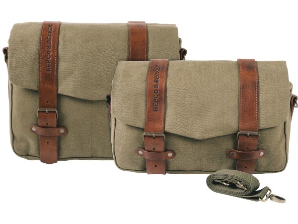Juego de bolsas de mensajero LEGACY M/L verde para portador C-Bow Hepco & Becker