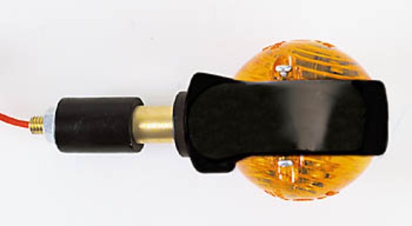 HIGHSIDER Bombillas inteligentes ojo de buey Intermitentes de manillar Carcasa negra / Lente naranja (par), delanteros