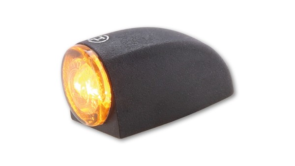 HIGHSIDER Proton Carcasa de tres intermitentes LED negro / lente gris humo (par), delantero y trasero