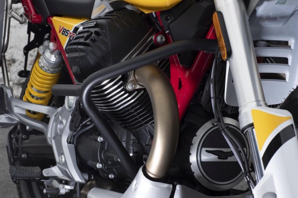 Protector de motor original, negro para Moto Guzzi V85 TT
