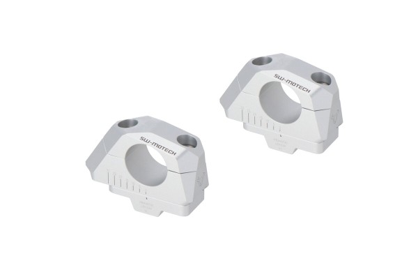 SW-Motech Reubicación variable del manillar, plata para manillar Ø 32 mm, H=30 mm para BMW S 1000 XR - SW Motech