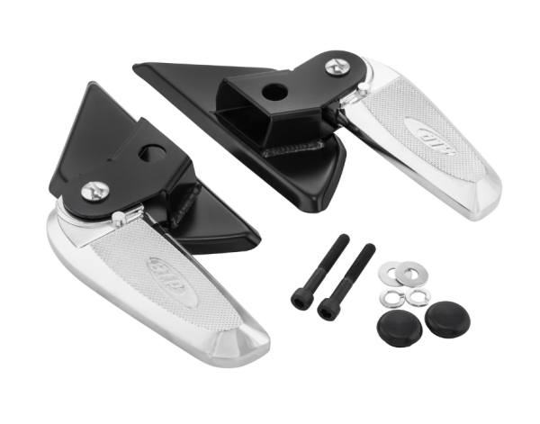 Estriberas derecha e izquierda para Vespa LX /LXV /S 50-150cc, negro/cromo