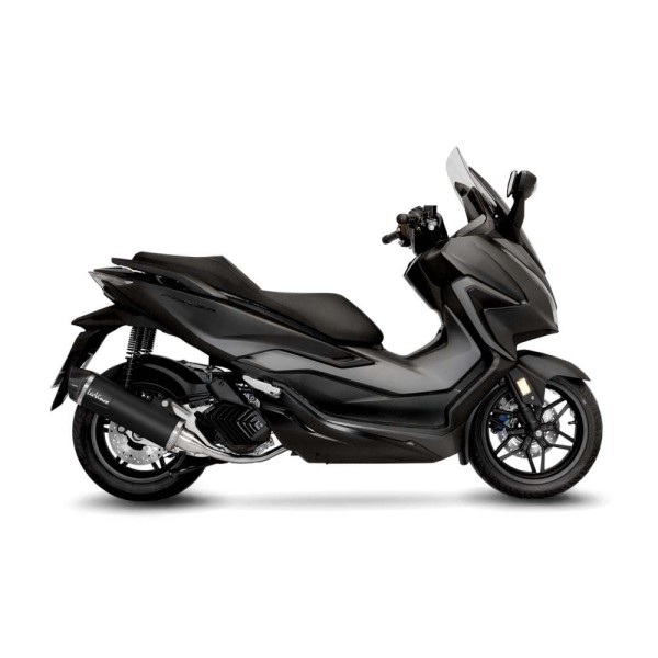 Sistema completo LeoVince SBK Nero para Honda Forza 125, acero inoxidable negro, ABE, Euro5