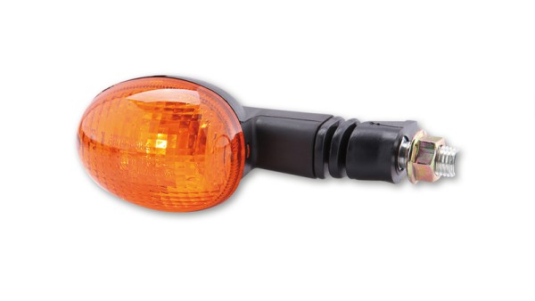 HIGHSIDER Mini bombilla intermitente carcasa negra / lente naranja (par), delantera y trasera