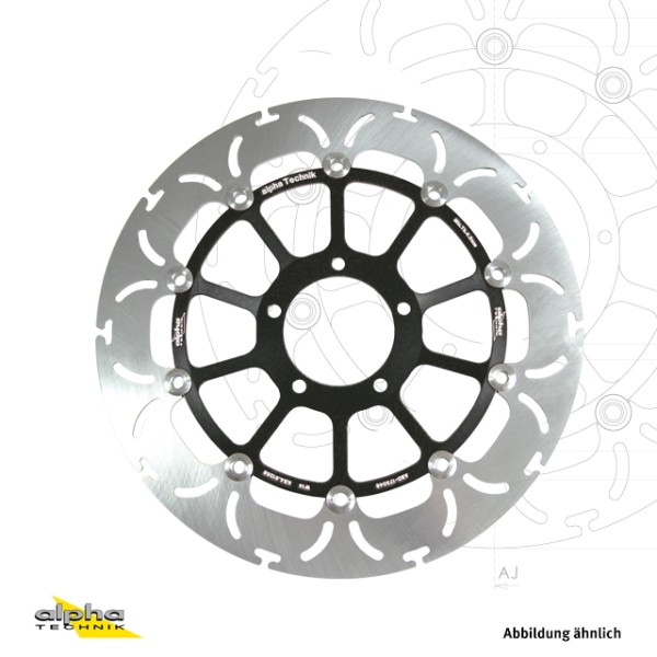alpha Technik Bremsscheibe Omega-Design ABD33, vorne für Suzuki GSX-R1000, GSX-R750, VZR1800
