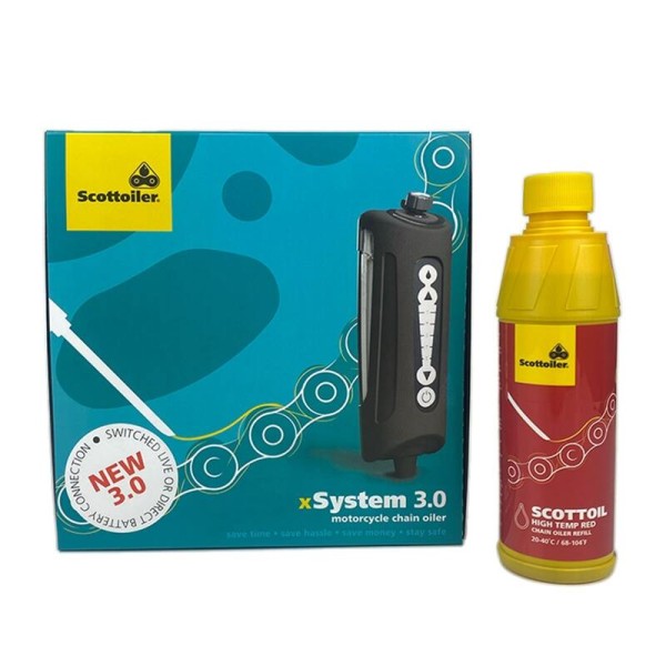 Scottoiler Xsystem 3.0 + 250 ml aceite High-Temp Rojo