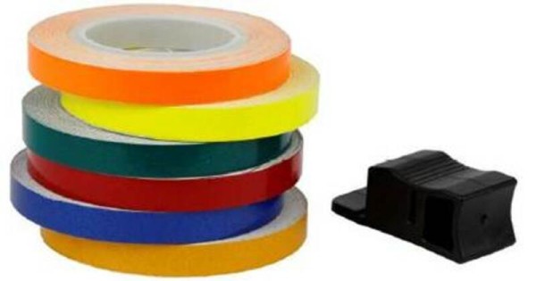 Listones embellecedores de llantas Bihr 6Mx 7MM naranja, neón