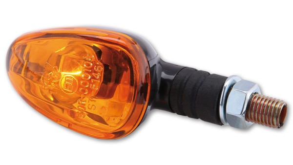 HIGHSIDER Bombillas Smart Little Duke Mini intermitentes carcasa negra / lente naranja (par), delanteros y hi