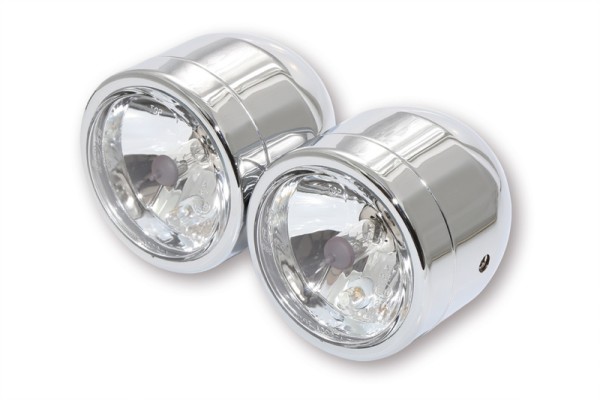HIGHSIDER smart set con 2 faros cromados luz de carretera y cruce, homologado E (par)