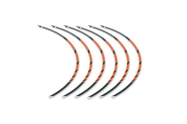 Juego de pegatinas decorativas para llantas (17") SEAL SILVER METALLIC, originales de Honda
