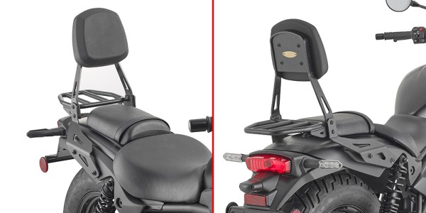 Sissybar con soporte para Kawasaki Eliminator 500 (24-)