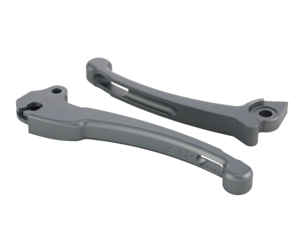 Juego maneta deportiva embrague/freno para Vespa PX 125-200ccm, HBZ Grimeca, derecha/izquierda, gris mate